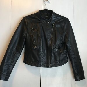 Forever21 Faux Leather Moto Jacket Large